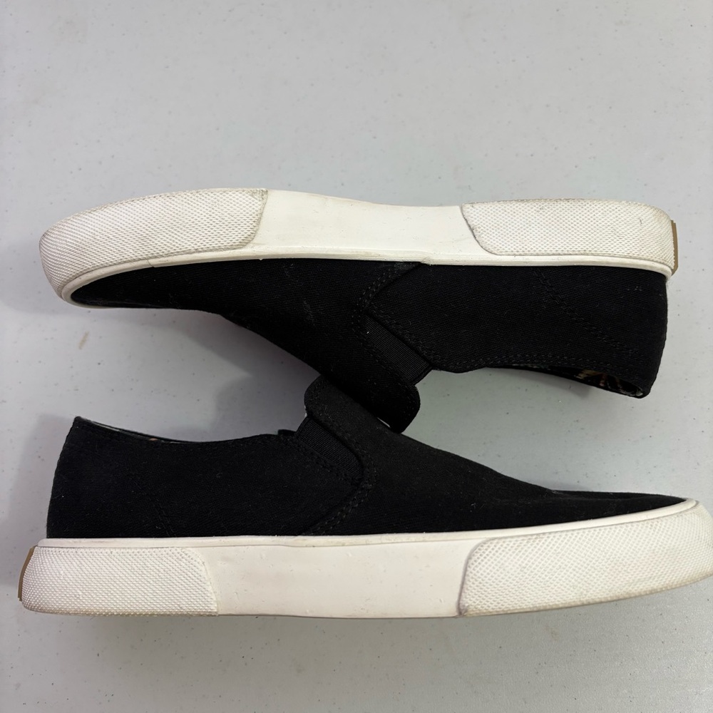 VIonic Black Canvas Slip-On Sneakers - Picture 6 of 6